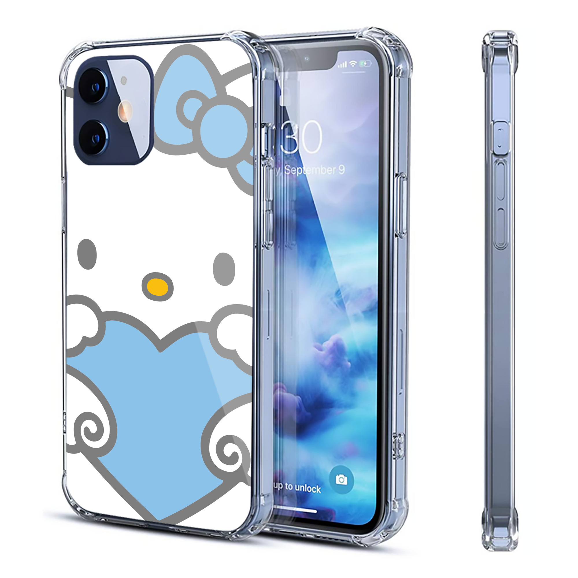（画像用） Hello Kitty ハローキティ 【iPhone 12シリーズ対応】透明スマホケース（クリアソフトケース）